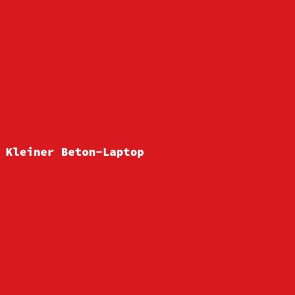 Kleiner Beton-Laptop