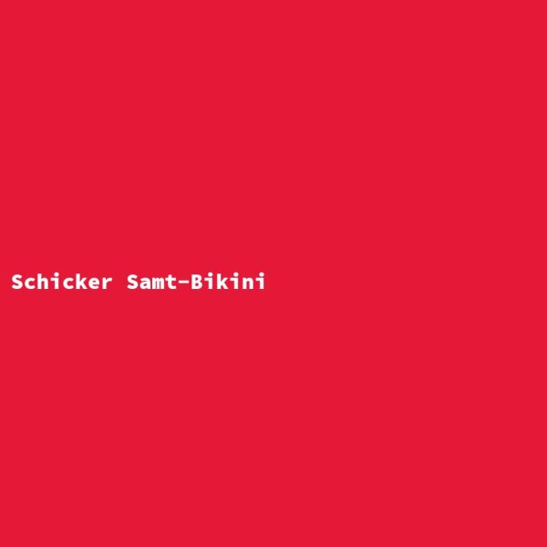 Schicker Samt-Bikini